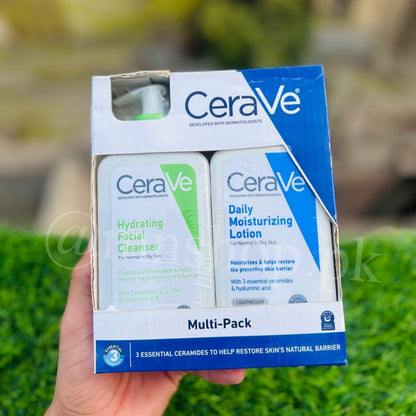 Cera Ve Pack of 2 Cleanser and Moisturizing Lotion