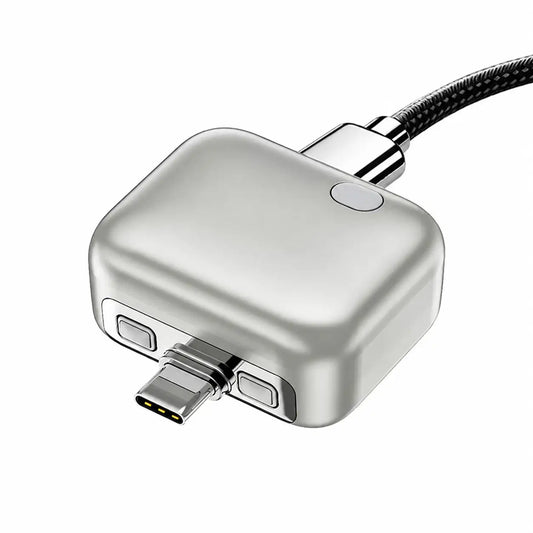 AI Powered Smart Charger Adapter Auto Power Disconnector Guard Every Mobile Android | Tablet | Apple | Switch | No Touch Automatically Pops Open When Fully Charged (Type-C Cable)
