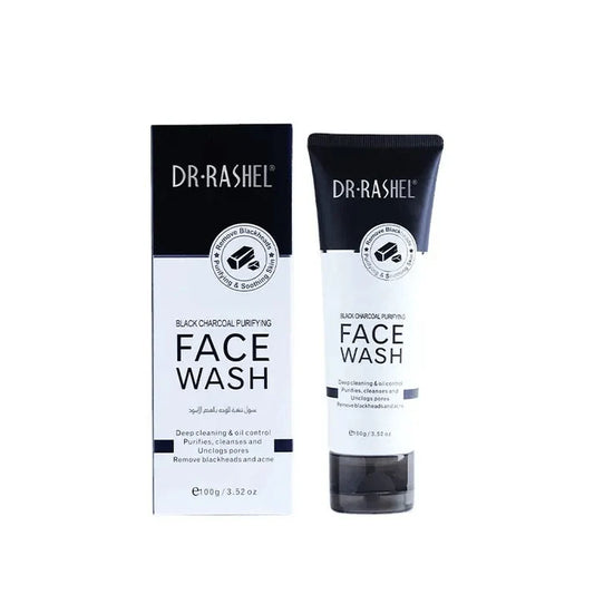 DR.RASHEL Black Charcoal Purifying Face Wash 100g – Deep Clean & Detoxify