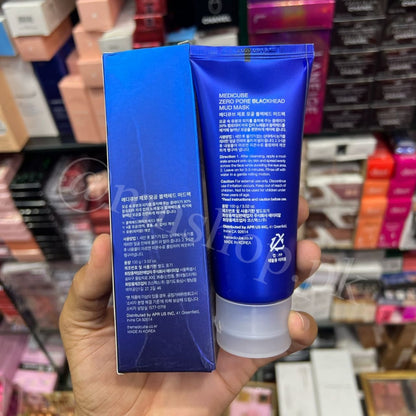 medicube Zero Pore Blackhead Mud Facial Mask - Skin Cooling & Pore Tightening - 3 Minute Quick Dry Formula with AHA, BHA, PHA, and Pore-Purifying Clay - Korean Mud Mask