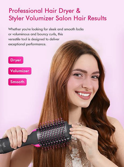 One Step Hot Air Brush Dryer and Straightener