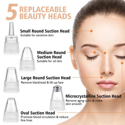 5 in 1 Rechargeable Blackhead Remover Derma Suction Machine