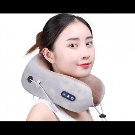 U-Shaped Neck Massage Pillow With Heating And Kneading Functions, Electric Neck Massager Made Of Durable And Odorless Materials, Portable Massage Device, 4 Buttons, Multi-Level Intensity Adjustment. Holiday Gifts, Parental Gifts