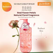 Banmu Huatian Petal Fragrance Body Wash – Bedside Rose 500g – Rose Petal Infused Shower Gel