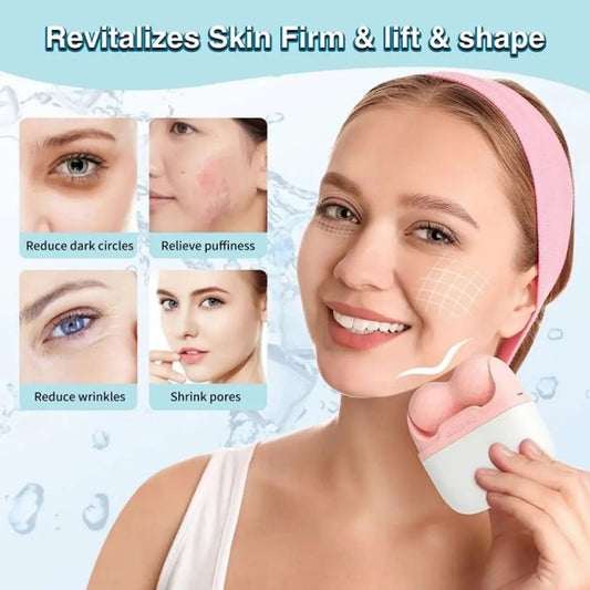 2 in 1 Facial Ice Roller for Face & Body Massager Double Head Facial Ice Roller for Puffy Eyes, Reduce Wrinkles