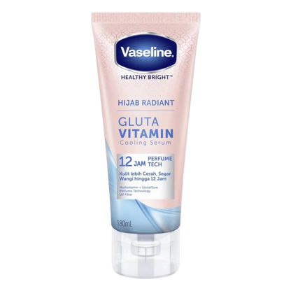 Vaseline Hijab Radiant Gluta Vitamin Cooling Body Serum (180ml)