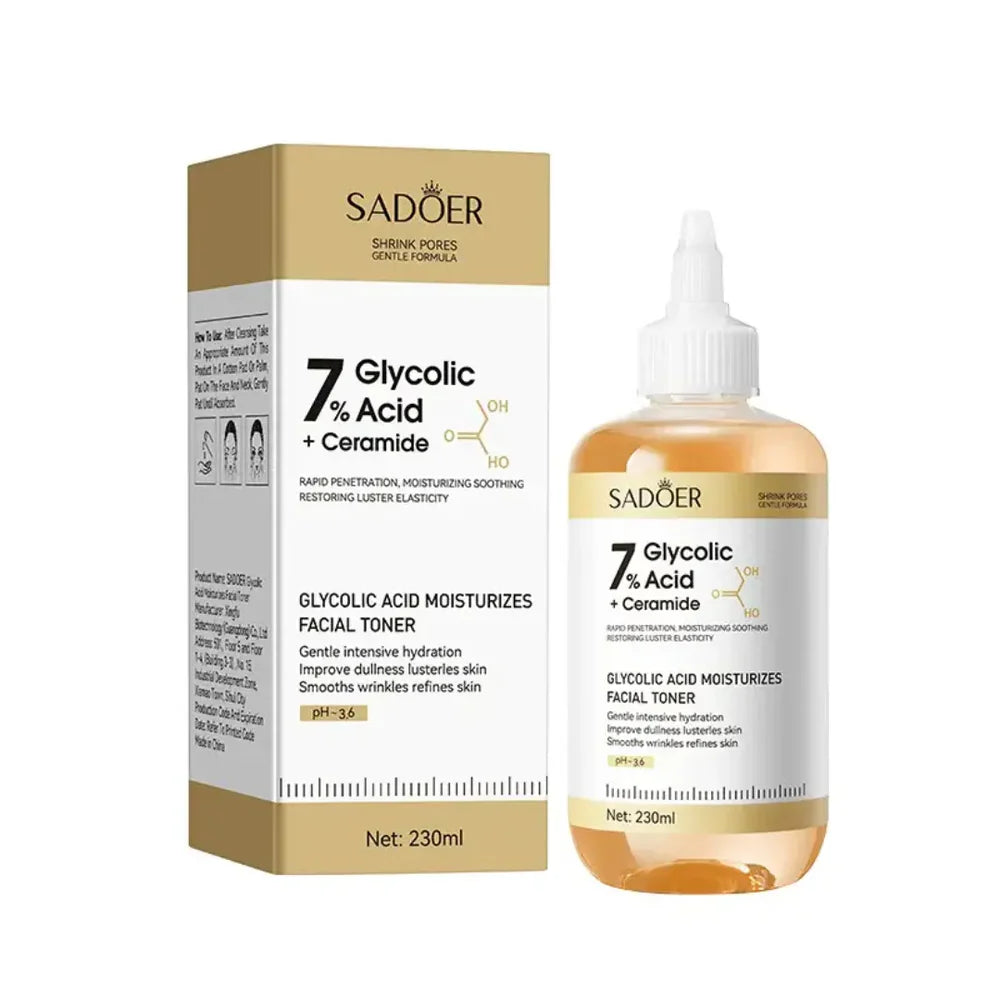 SADOER Infused Nourishing Soothing Glycolic Acid Delicate Tender Facial Toner 230ml SD48769