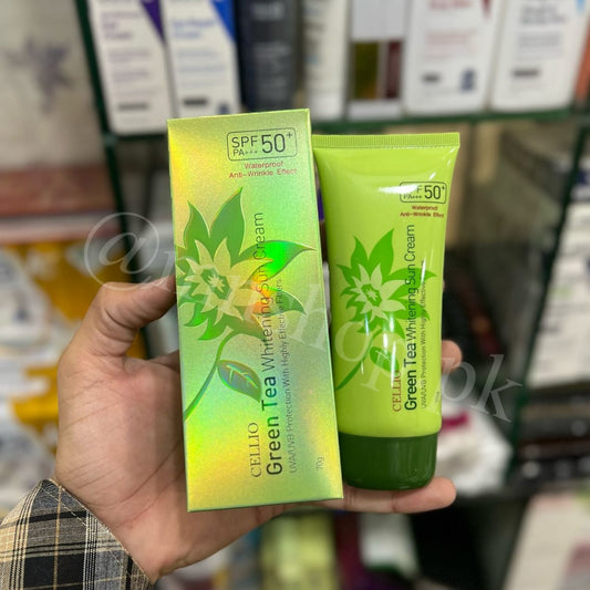 DR. CELLIO Green Tea Extract - SPF50 Anti-Blemish and Acne Sunscreen Cream