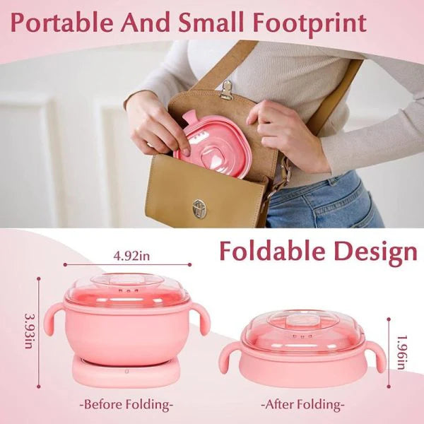 Foldable Silicone Wax Warmer 🔥 – 400ml Travel-Friendly Hair Removal Heater for Body & Spa