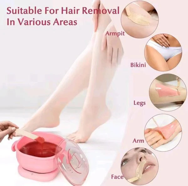 Foldable Silicone Wax Warmer 🔥 – 400ml Travel-Friendly Hair Removal Heater for Body & Spa